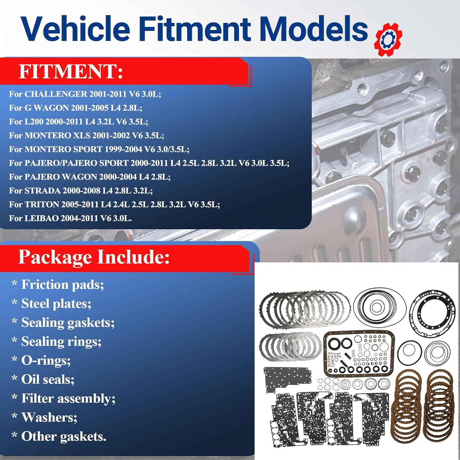 V5A51 Transmission Master Rebuild Kit Mitsubishi Montero view 3