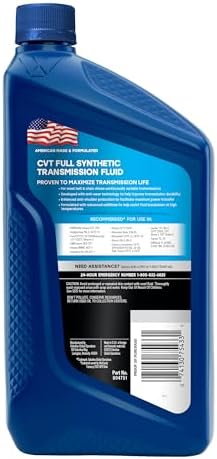 Valvoline CVT Full Synthetic Continuously Variable Transmission Fluid, 1 Quart view 2