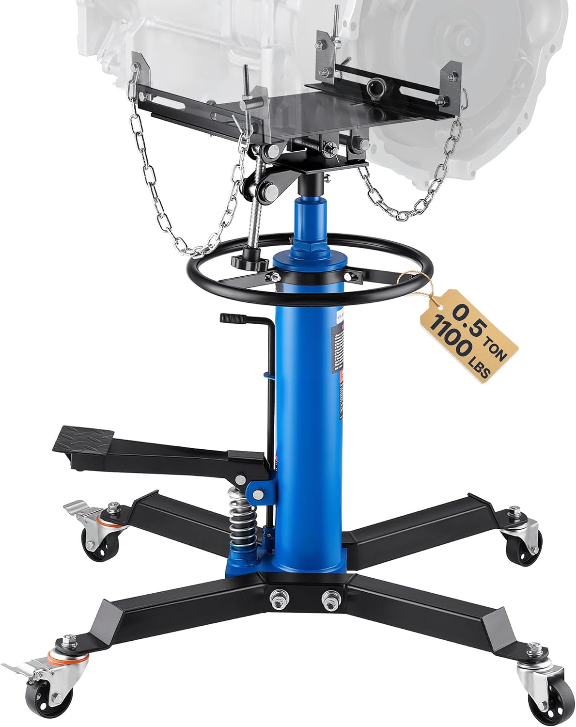 1100 lb 2-Stage Telescoping Transmission Jack, 33-67 in
