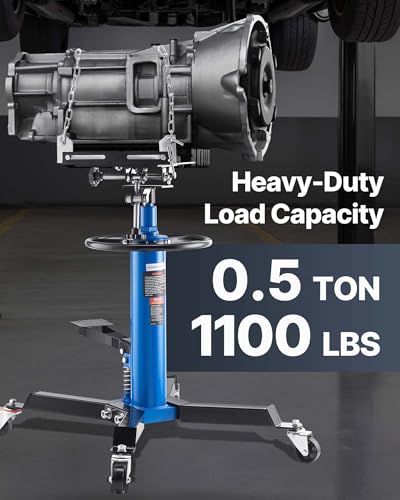 VEVOR 1100 lb 2-Stage Hydraulic Transmission Jack, 33-67 in view 3