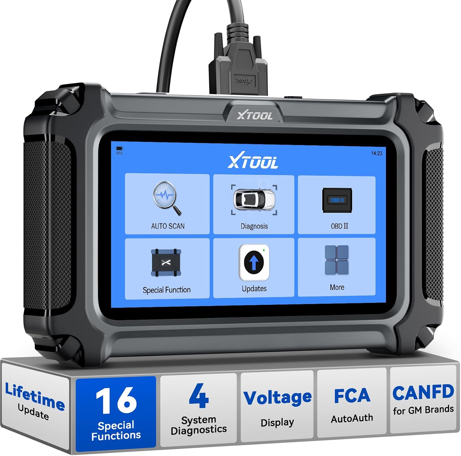 XTOOL D5S OBD2 Scanner - Transmission, Engine, ABS, SRS with Gearbox Relearn