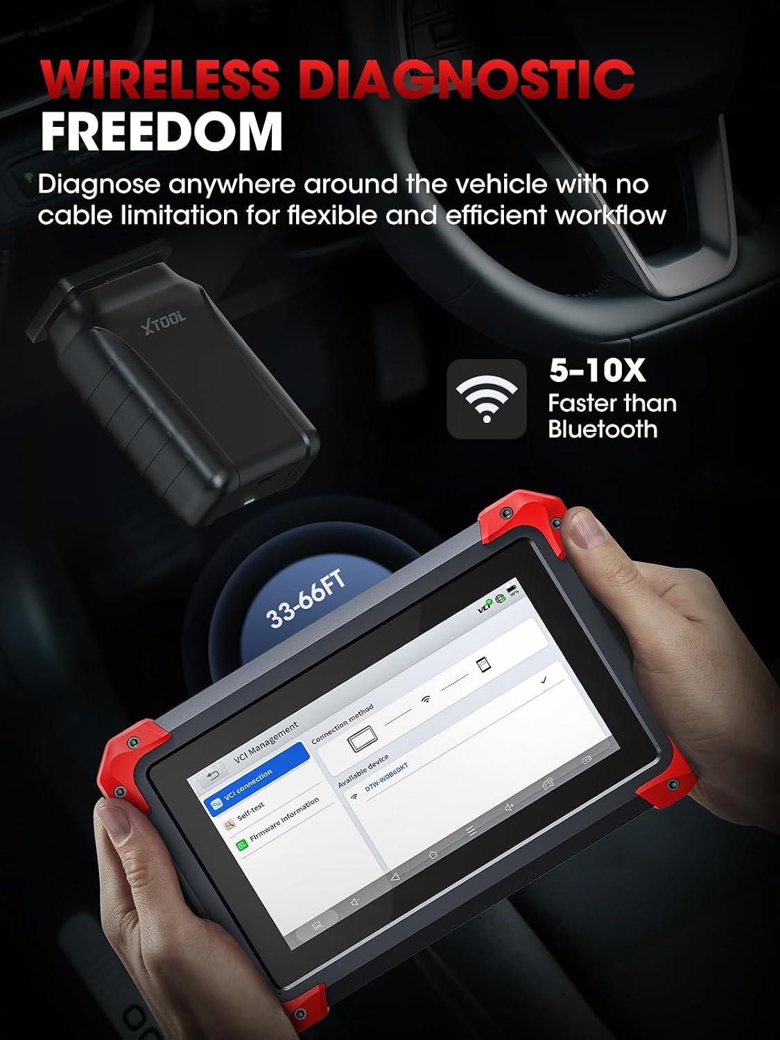 XTOOL D7BT Bidirectional Scan Tool with ECU Coding view 2