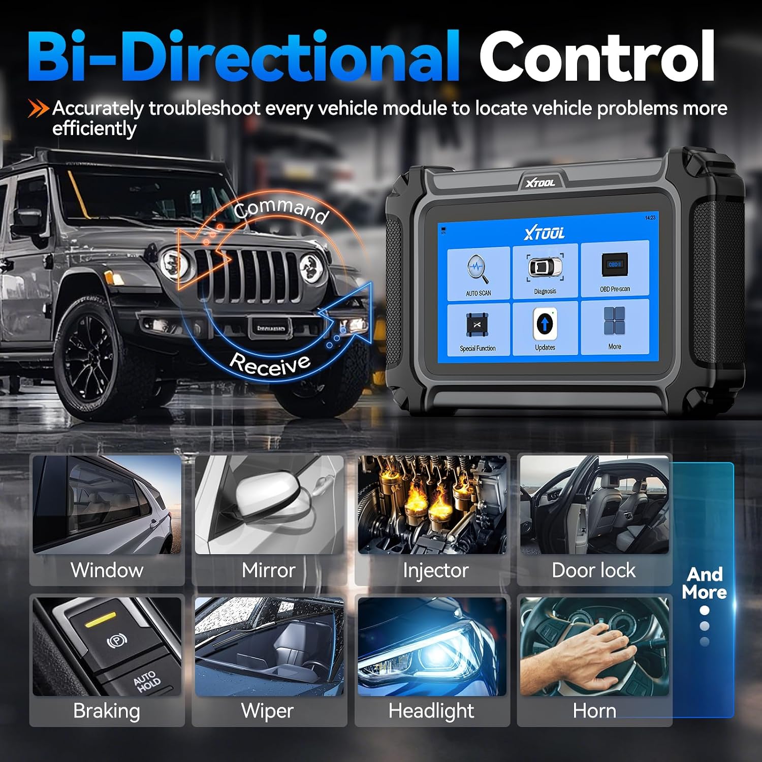 XTOOL IP500 Jeep Bidirectional Full System Scan Tool view 2